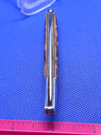 2006 Schatt & Morgan Worm Grooves Amber Bone Medium Toothpick File & Wire Tested