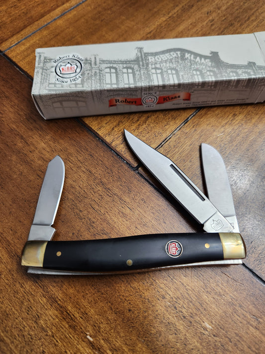 Robert Klaas Black Synthetic 4" Stockman KC2325