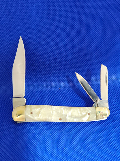 Owl Head 3.75" Whittler White pearloid Handles Friends of Coal OH7055068