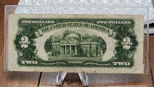 1928 G $2 Dollar Red Seal United States Note Avg Condition