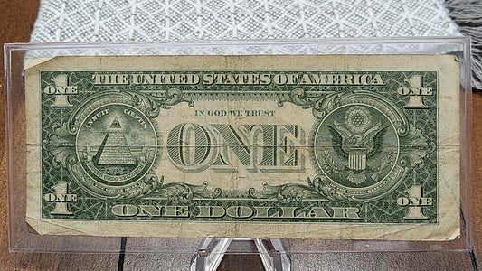 1957 $1 Dollar Silver Certificate Blue Seal Star Note Avg condition