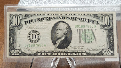 1934 A $10 Federal Reserve Note Great Condition Crisp