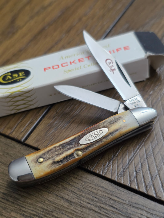 1978 Case XX Stag Peanut 5220 Red Etch with The Box