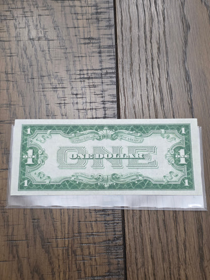 1928 Series A $1 Dollar Silver Certificate Funny Back  Blue Seal Note Uncirculated Condition