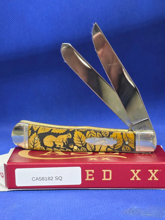 Case XX - Antique Bone Trapper - Squirrel Wildlife Series - CA58182-SQ