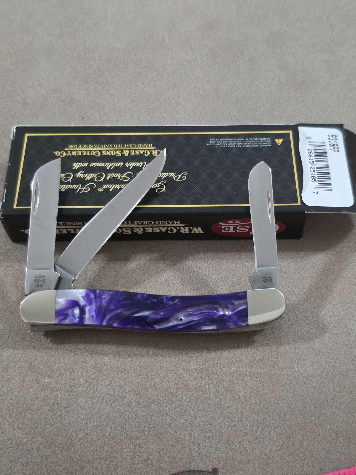 2025 Case XX Purple Passion Corelon Handle Stockman NIB 9318PP