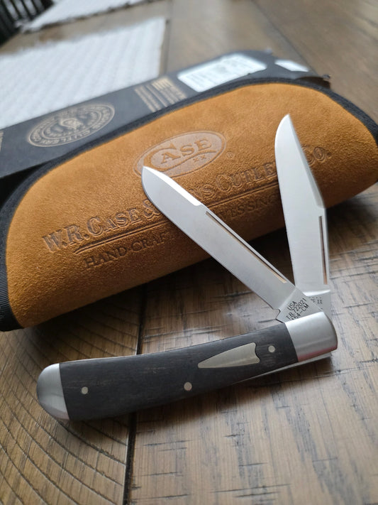 2021 Case XX Tony Bose Hunter Trapper - Ebony Wood Handles - 10773