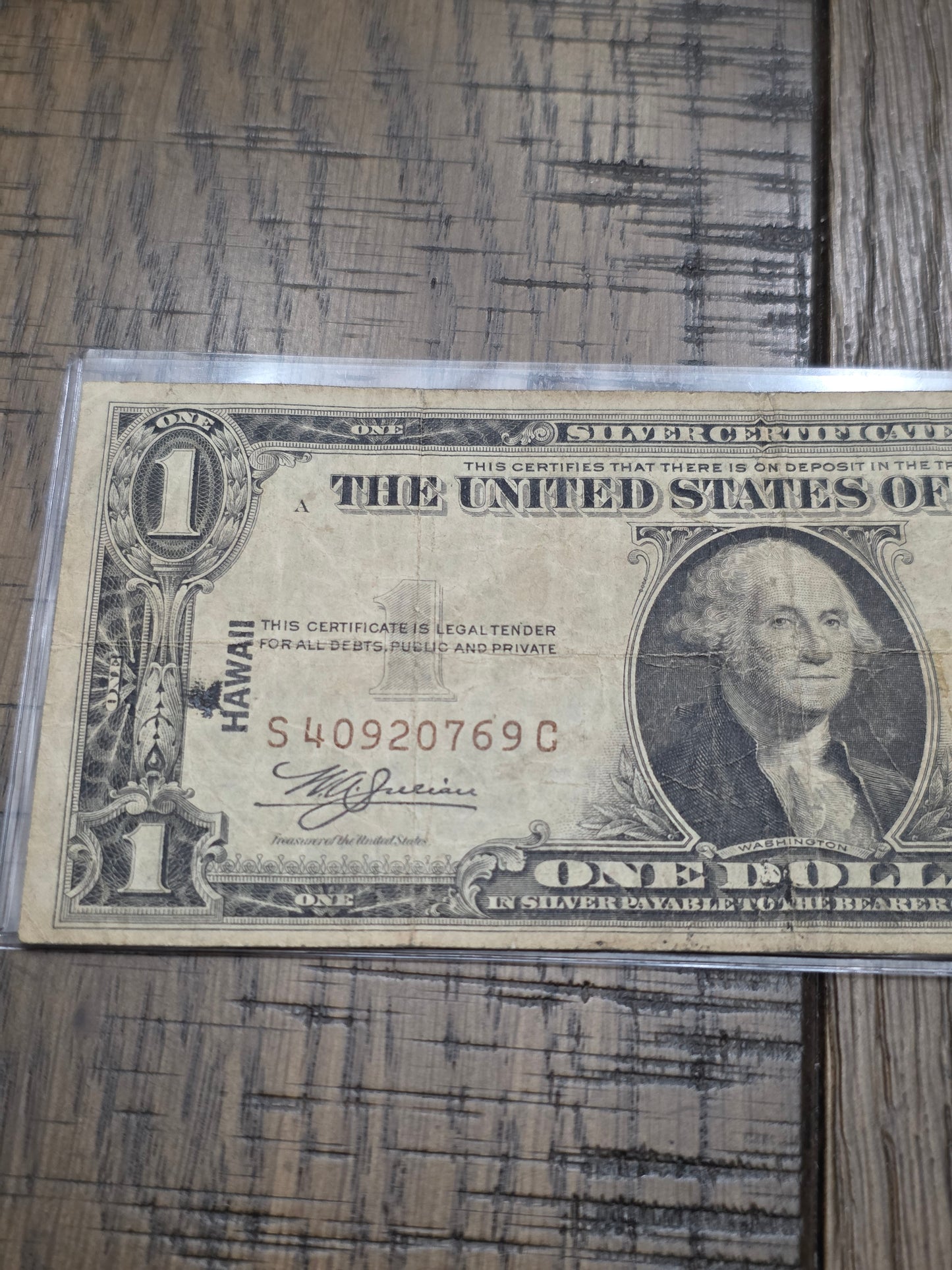 1935A $1 Hawaii Silver Certificate Emergency Note - Good Condition