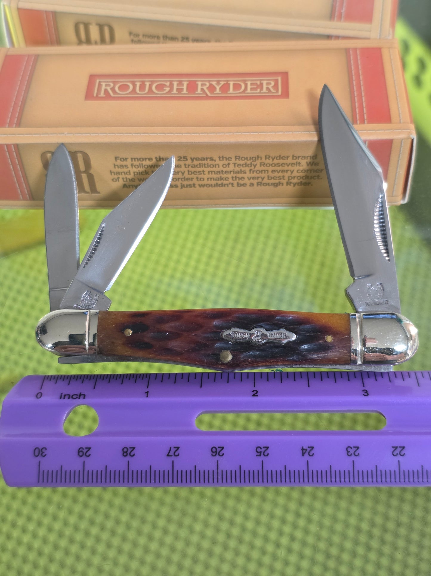 RR106 Rough Ryder Brown Jig Bone Whittler with Propeller Shield