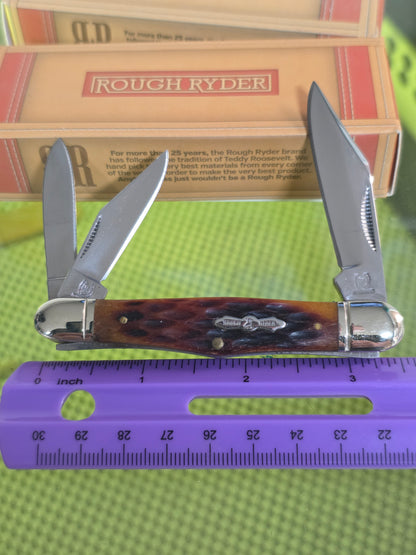 RR106 Rough Ryder Brown Jig Bone Whittler with Propeller Shield