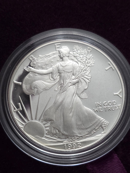 1992 SAE Proof Silver American Eagle $1 New in box