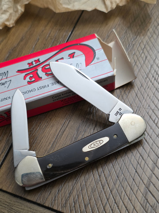 1989 Case XX Smooth Buffalo Horn Handle Canoe NIB 02306