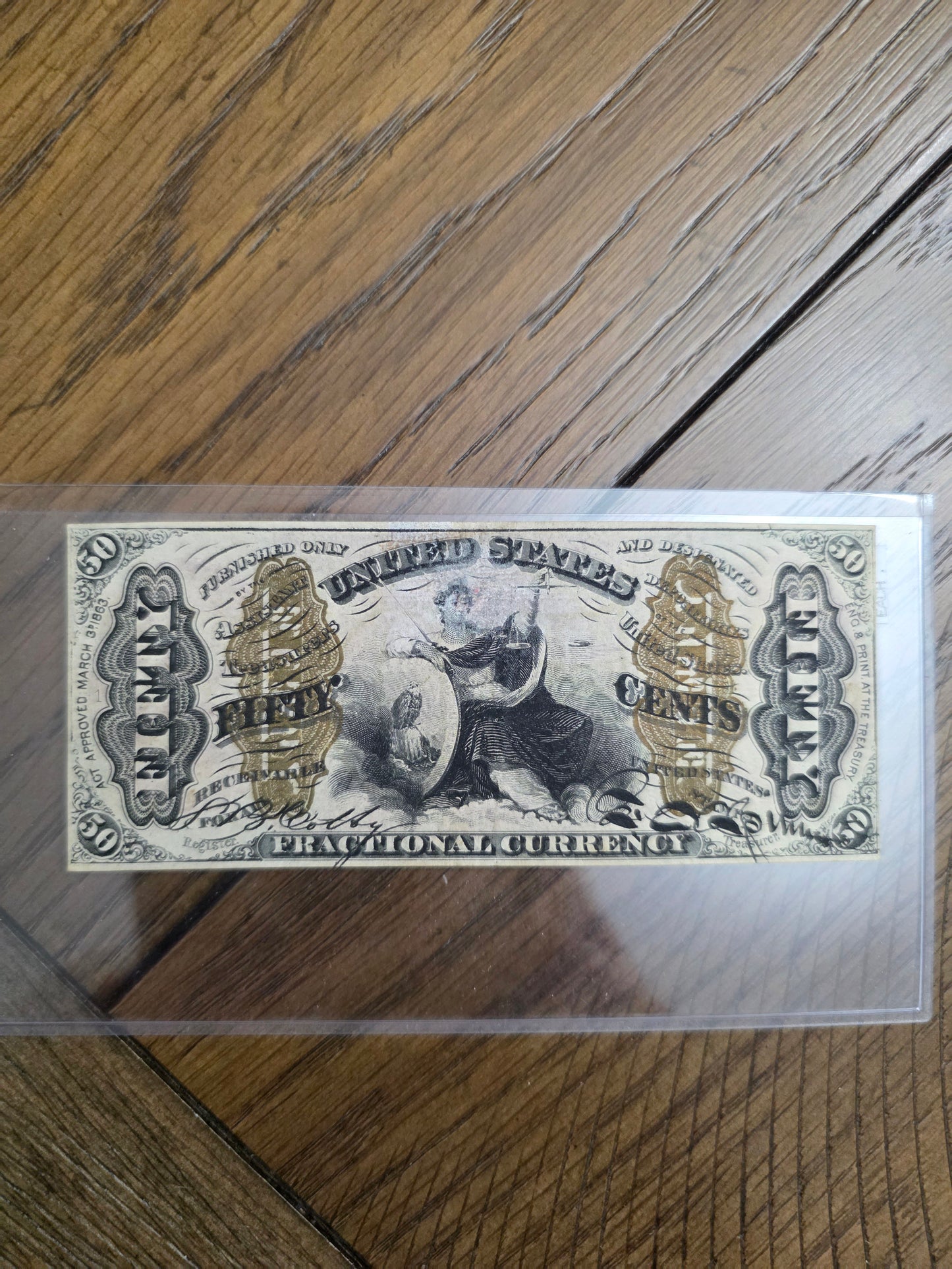 United States Fractional Currency .50 Cent - Excellent Condition Third Issue
