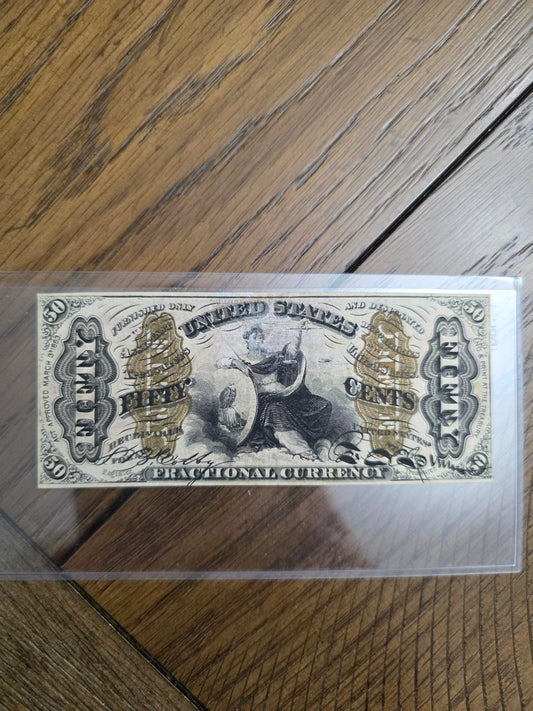 United States Fractional Currency .50 Cent - Excellent Condition Third Issue