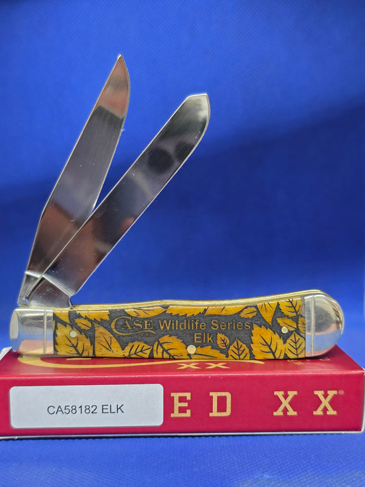 Case XX - Antique Bone Trapper - Elk Wildlife Series - CA58182-Elk