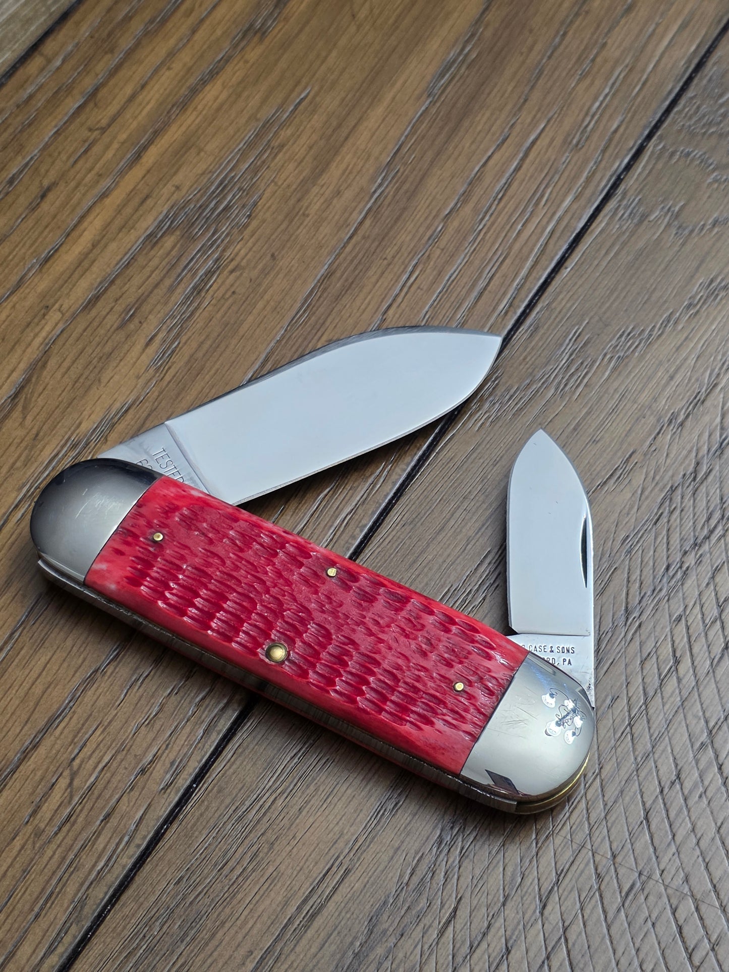 1996 Case XX Classic Elephant Toe Red Jigged Bone Double Pull