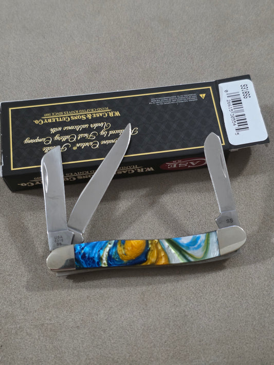 2025 Case XX Sapphire Gold Corelon Handle Stockman NIB 9318SG
