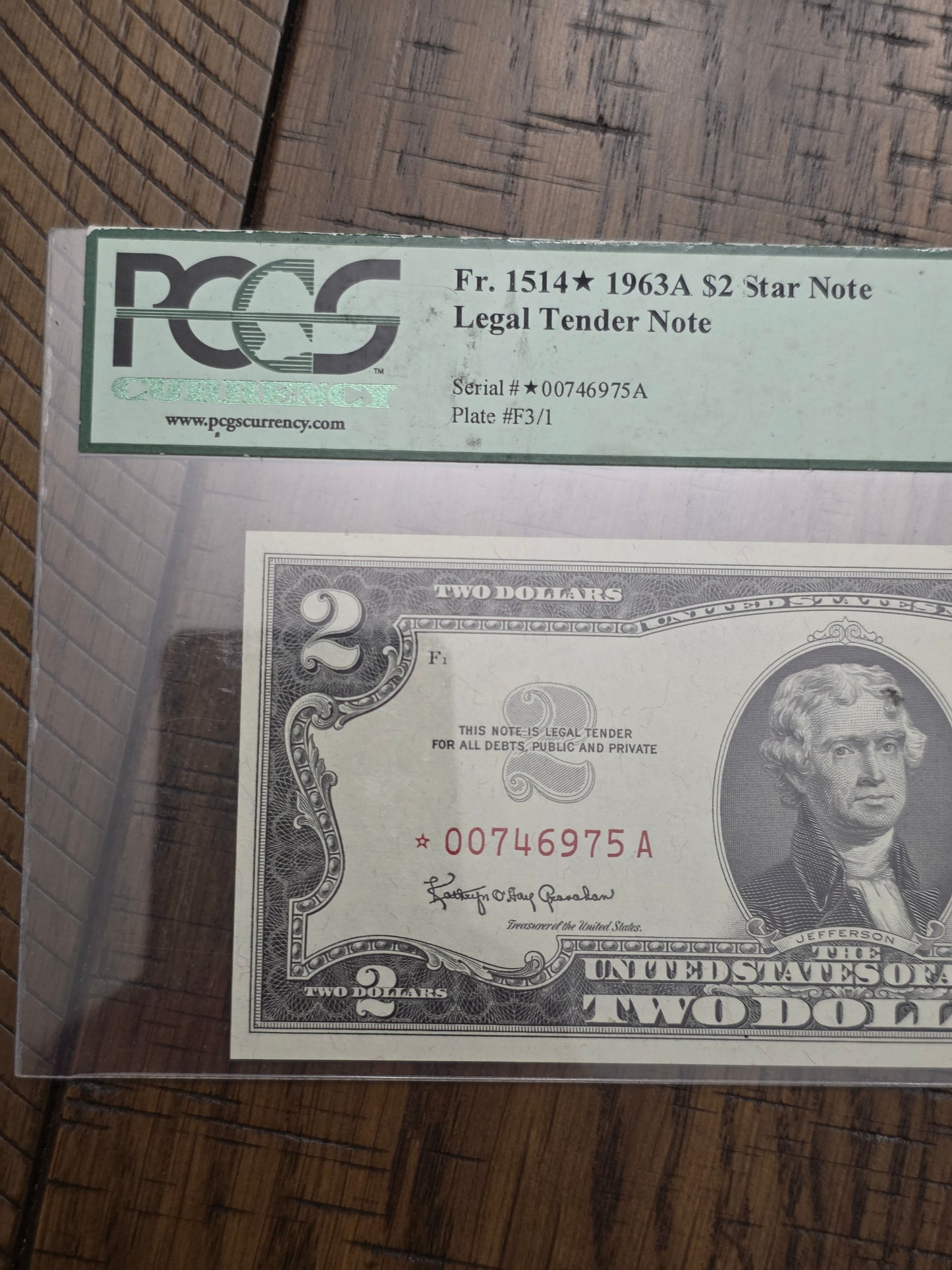 1963 A Series $2 Red Seal Star Note 64PPQ Uncirculated Very Choice New