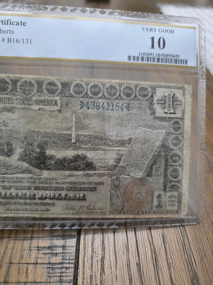 1896 $1 Silver Certificate VG10 Series B FR. 225 Sign.: Bruce, Roberts