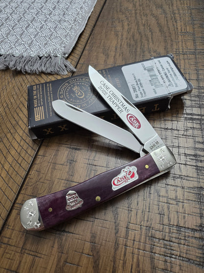 Case XX 2022 Christmas Trapper Sugar Plum Bone Engraved Bolsters 26811