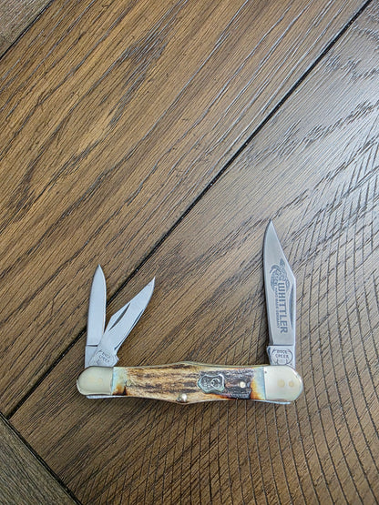 Buck Creek Stag Whittler 3 Blade unused VERY NICE!