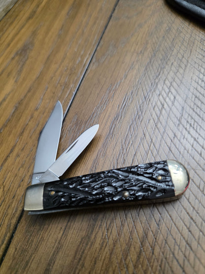 1940-64 Case XX Gum Fuddy Rough Black Synthetic 6235 1/2 Jack Knife Near Mint