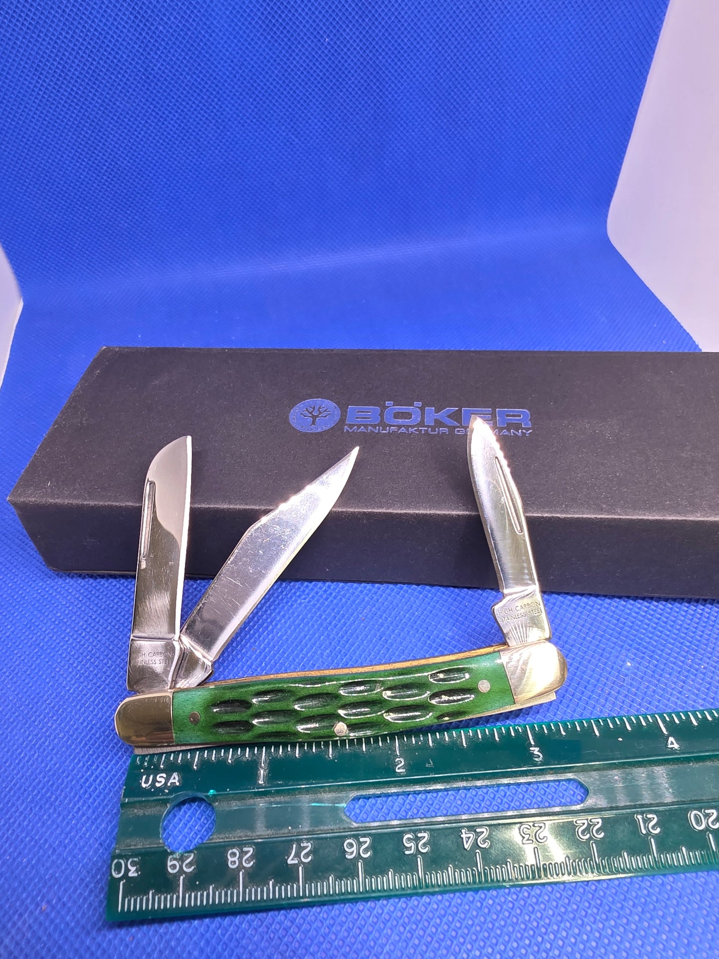 Boker - Green Jig Bone 3.4" Stockman - 110784