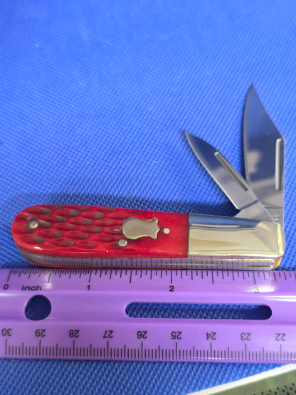 Boker Magnum Red Bone Barlow Knife Rare Discontinued 01SC110