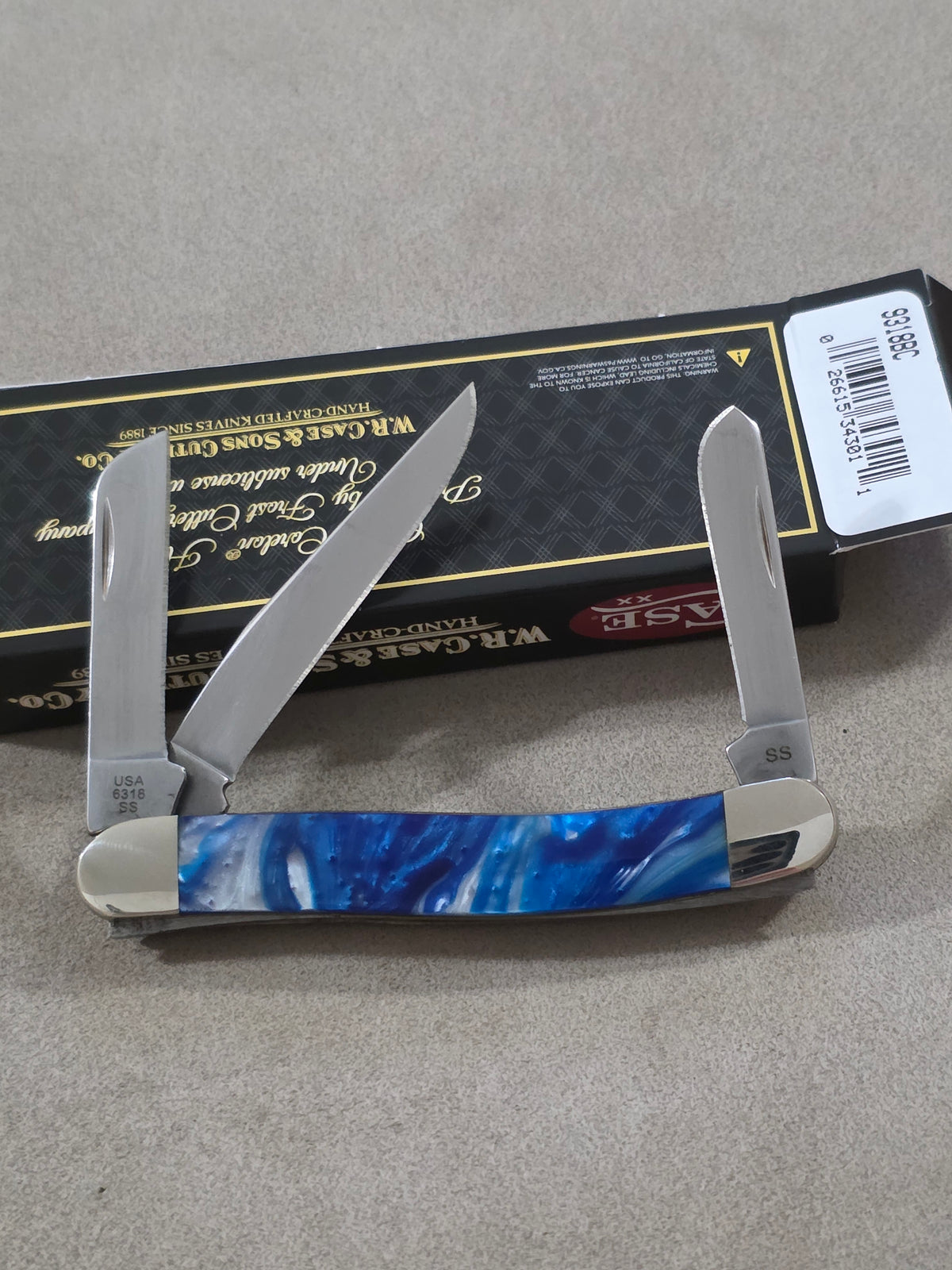 2025 Case XX Blue Cloud Corelon Handle Stockman NIB 9318BC