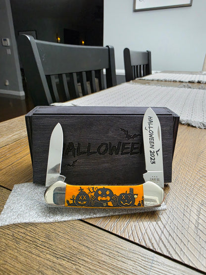 2023 Case XX Halloween Canoe Persimmon Bone NIB 10626