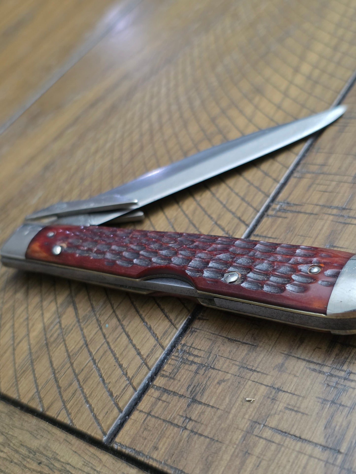 1965-69 Case XX Red Bone Cheetah 61111 1/2 with Extra 1 Rare Beauty!