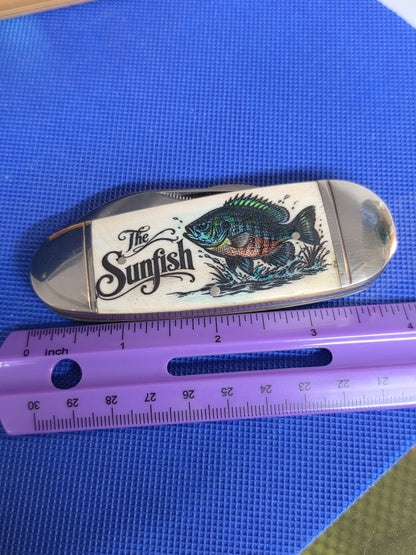 Rough Ryder Natural Bone Custom Etched The Sunfish RR139SF Online Only!