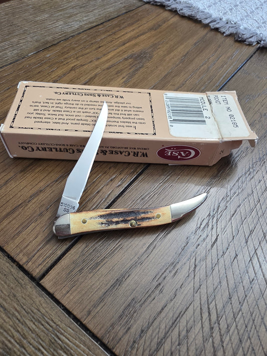 1997 Case XX 510096 Stag Tiny Toothpick Pocket Knife 02185