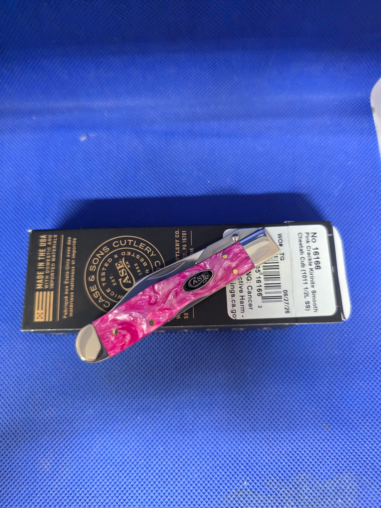 2026 Case XX Pink Crackle Kirinite Cheetah Cub 16166