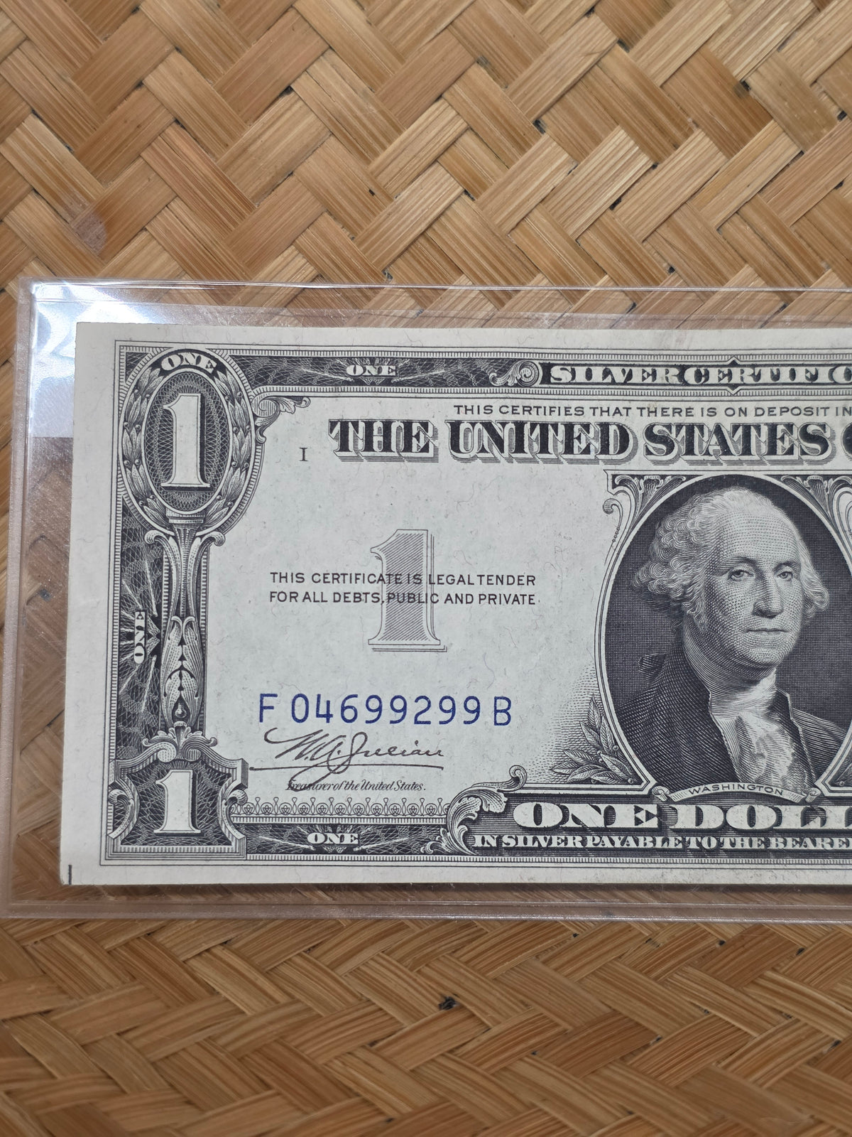 1935 Series A $1 Dollar Silver Certificate Blue Seal VF condition