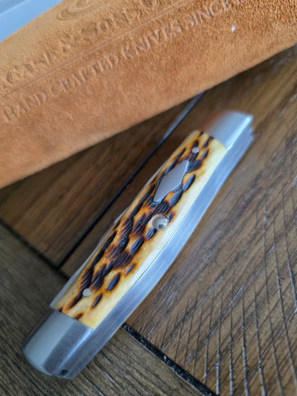 2015 Case XX Tony Bose Cattle Knife Antique Bone 07222 154CM