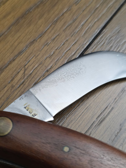 1940-64 Case XX Hawkbill Pruner with Walnut Wooden Handles Factory Edge