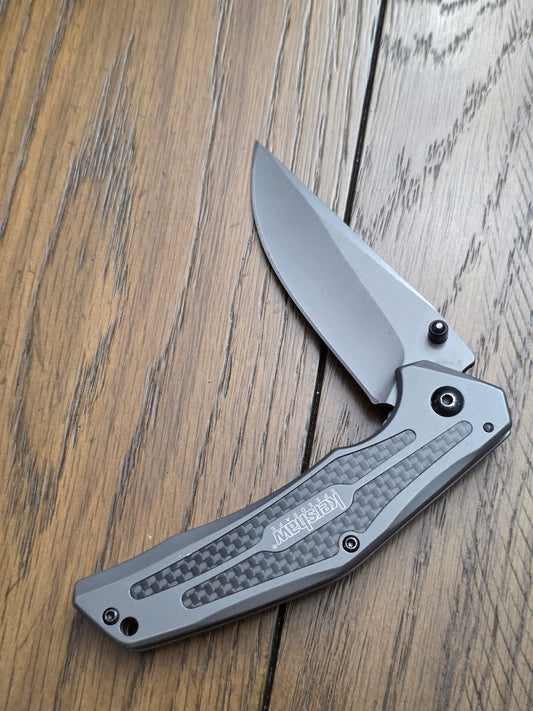 Kershaw Duojet A/O Frame Lock Knife Gray SS/Carbon Fiber (3.25" Gray) 8300