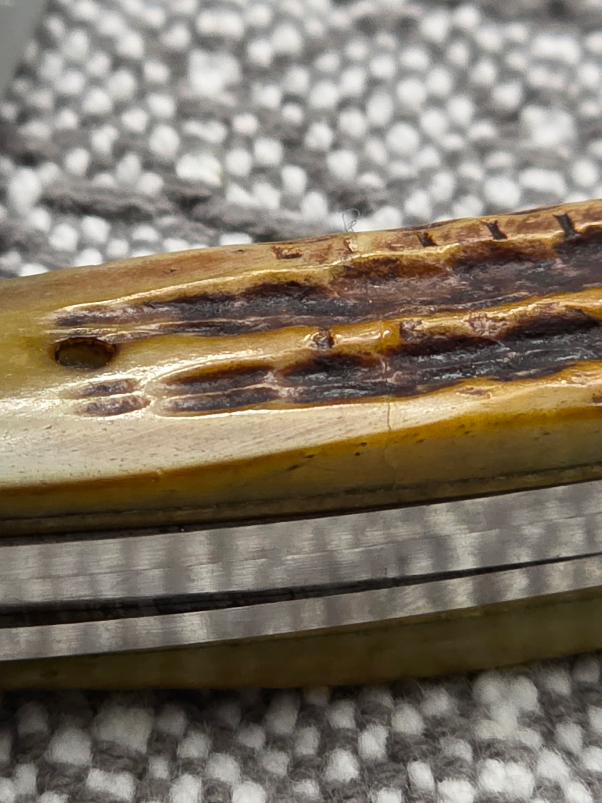 1993 Case XX SC06347 Amber Bone Whittler Style with Roman Numerals