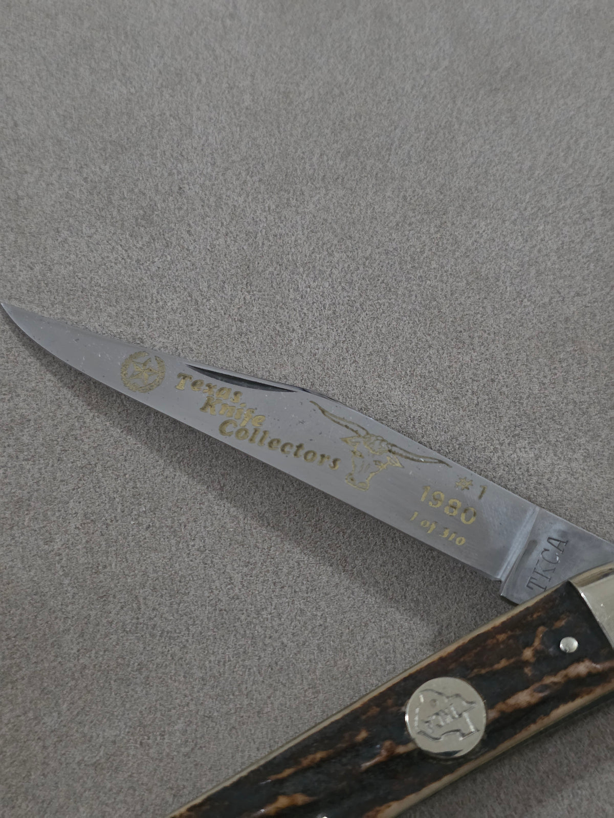 German Eye - Carl Schlieper Large Stag Toothpick 1980 TKCA Texas Knife Collector's
