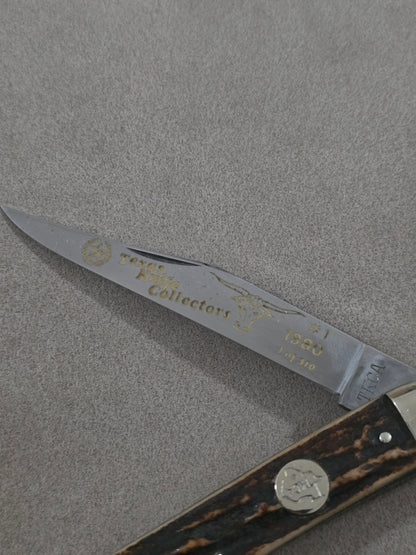German Eye - Carl Schlieper Large Stag Toothpick 1980 TKCA Texas Knife Collector's