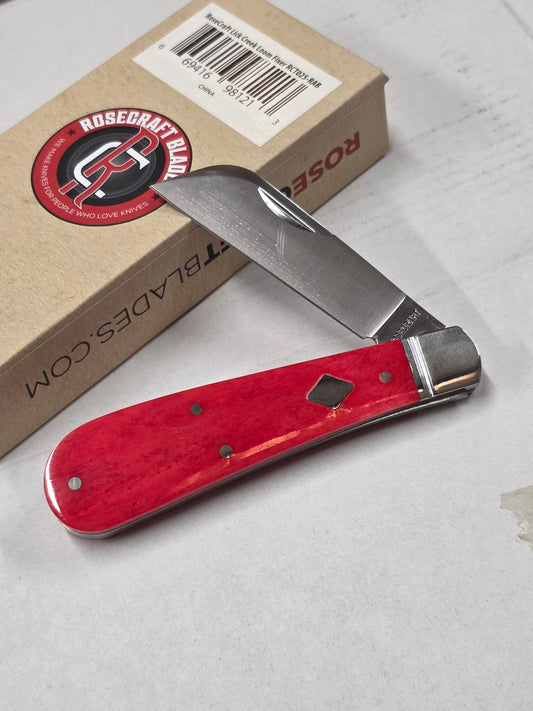 RoseCraft - Lick Creek Loom Fixer - RCT025-RAB +-3.75" Closed Red Smooth Bone Handles