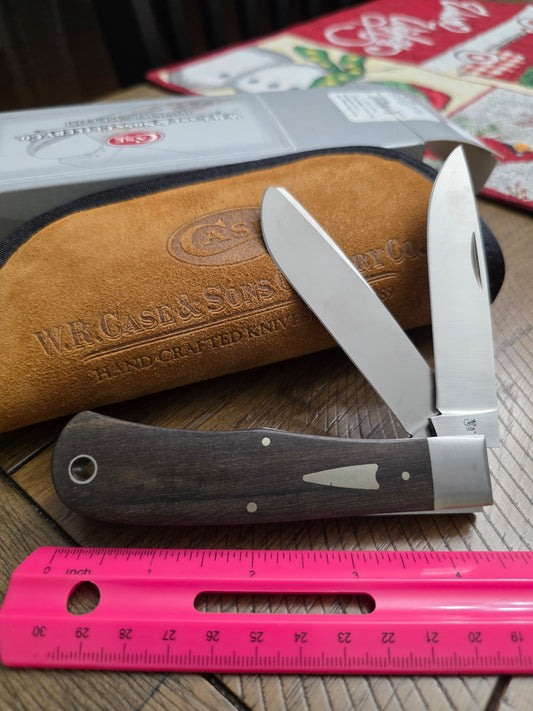 2019 Case XX Tony Bose Bullnose Trapper Knife Ebony Wood 10366 154CM