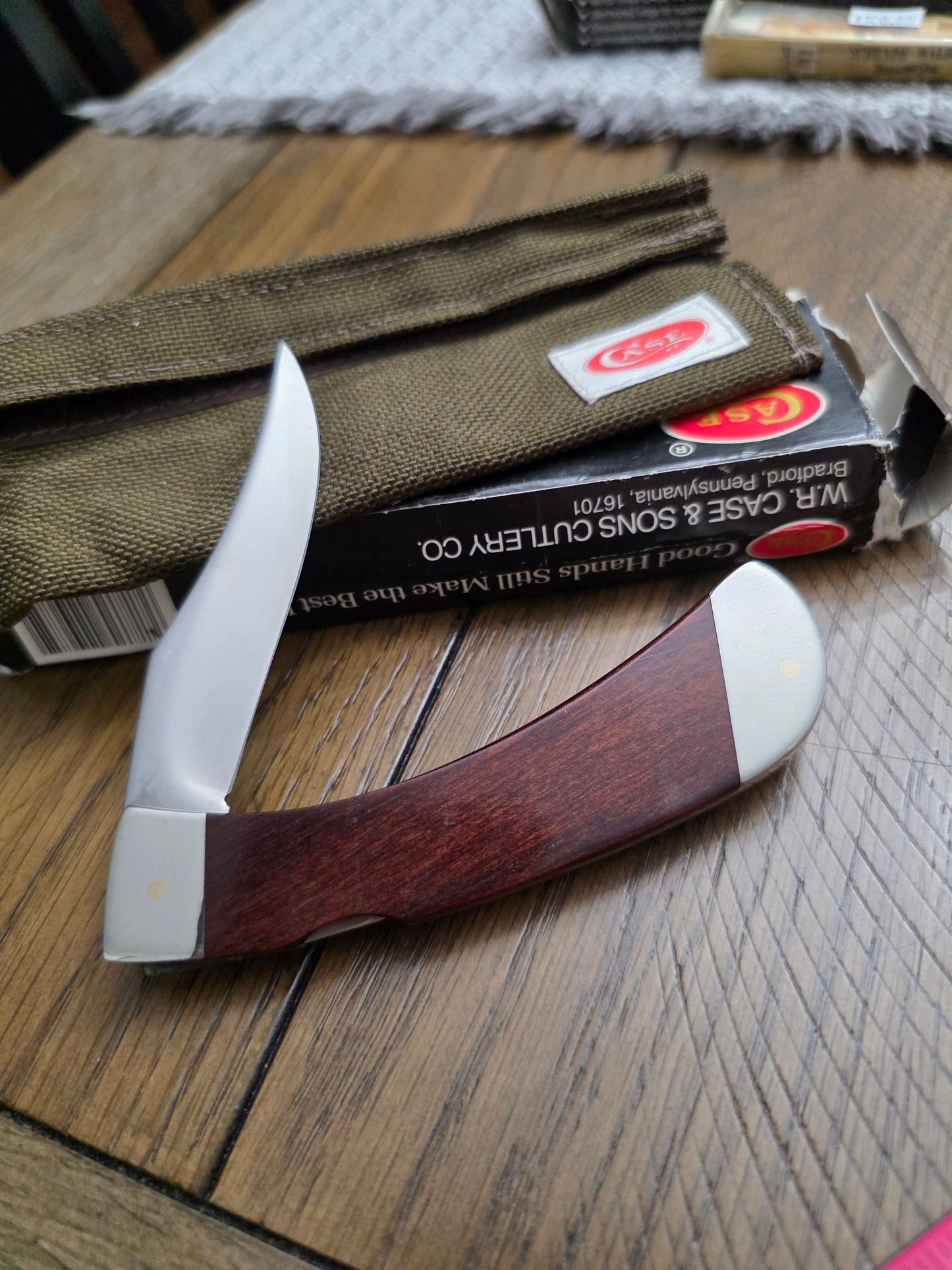 1983 Case XX Pro-Lock II Lockback Folding Knife Wood Handles New Grind Blades