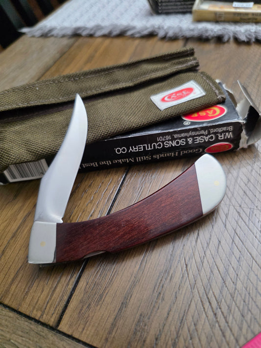 1983 Case XX Pro-Lock II Lockback Folding Knife Wood Handles New Grind Blades