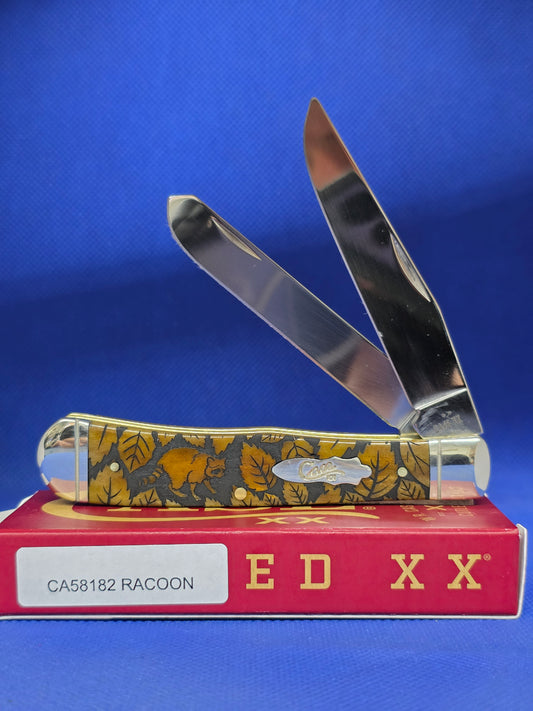 Case XX - Antique Bone Trapper - Racoon Wildlife Series - CA58182-Racoon