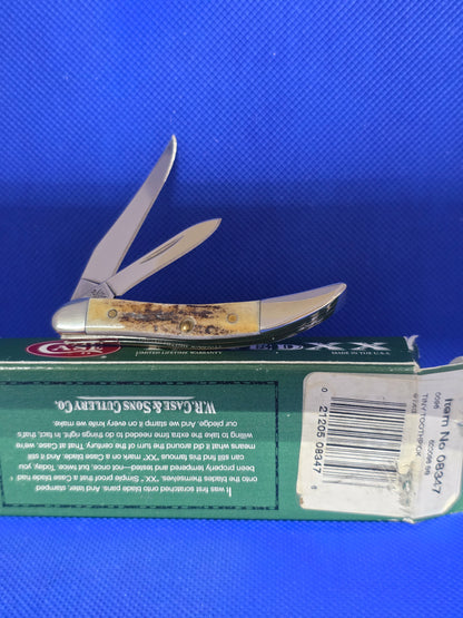 2007 Case XX Stag 520096 Tiny Toothpick Blue Scroll Etch SMKW Exclusive 08347