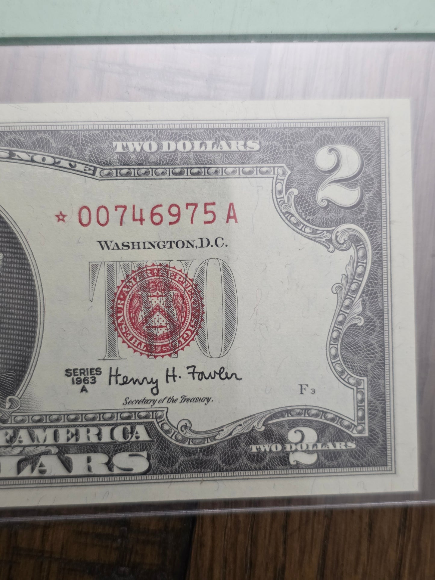1963 A Series $2 Red Seal Star Note 64PPQ Uncirculated Very Choice New