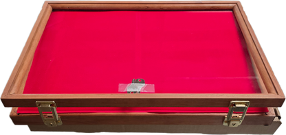 502 - Cherry  - S&D Enterprise Wood Display Case 18X12X2