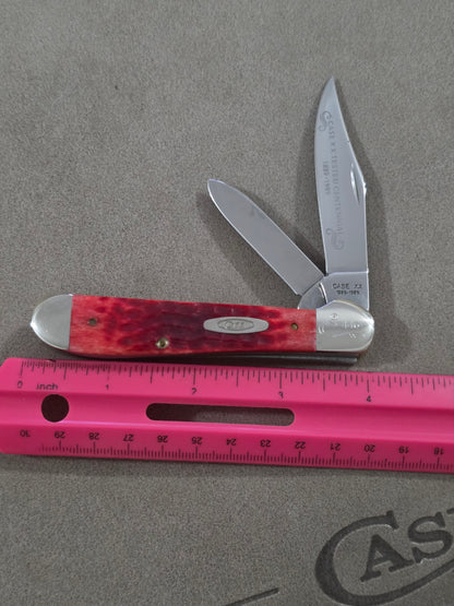 1989 Case XX Red Bone Handle Copperhead Centennial Pocket Knife